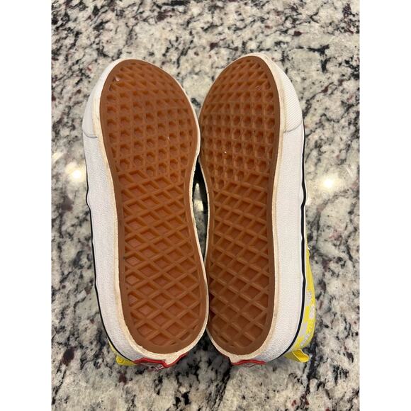 VANS slip on shoes kids size 3 yellow checkered - Picture 9 of 12